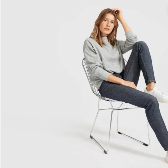 Everlane High-Rise Skinny Ankle Jean (Dark Indigo) - Picture 5 of 5